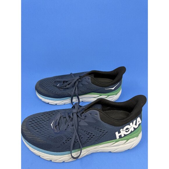 Hoka One One Men’s Clifton 7 Wide Size 12 2E Navy Blue Running Shoes Sneakers - Picture 6 of 8